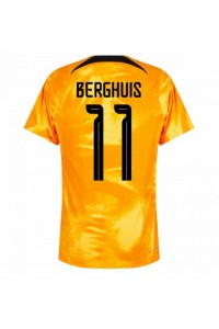 Nederland Steven Berghuis #11 Voetbaltruitje Thuis tenue WK 2022 Korte Mouw